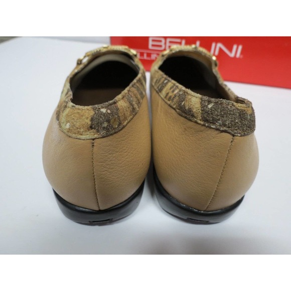 NIB Bellini "Bobcat" Tan Animal Print Slip On Shoes Loafer Size 8 Wide Leather - Picture 6 of 9